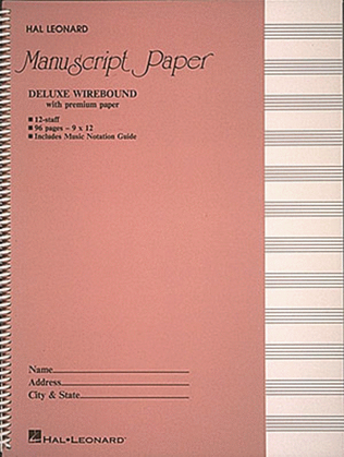 Book cover for Deluxe Wirebound Premium Manuscript Paper (Pink Cover)
