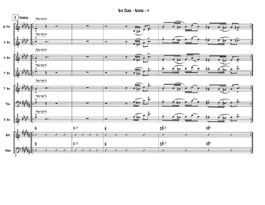 Sir Duke Sir Duke Tenor Saxophone scores gallery preview page 4
