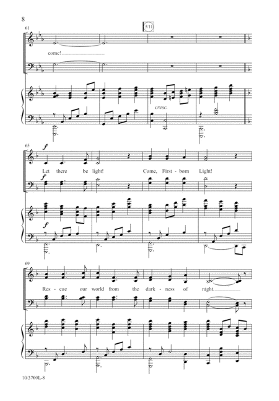 Let There Be Light 4-Part scores gallery preview page 9