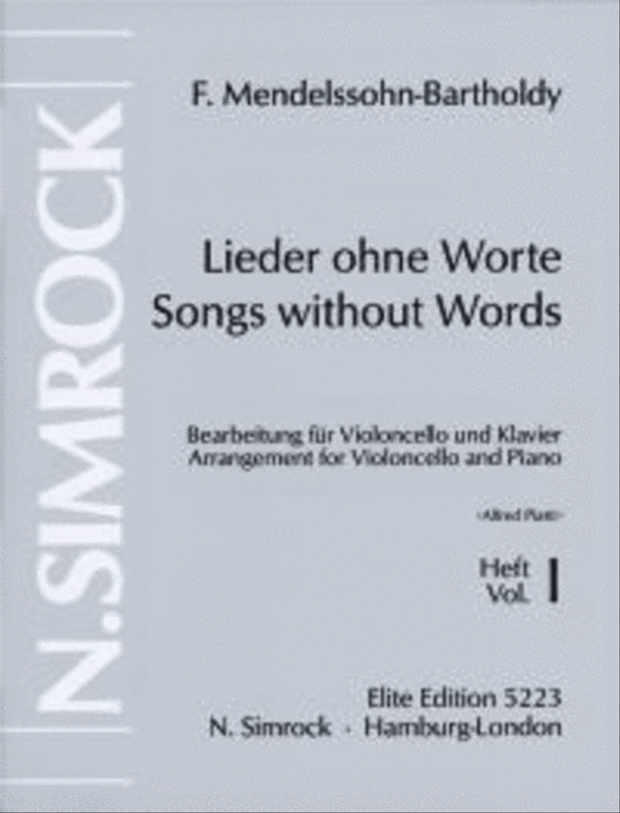 Songs Without Words - Volume 1 Piano Accompaniment scores gallery preview page 1