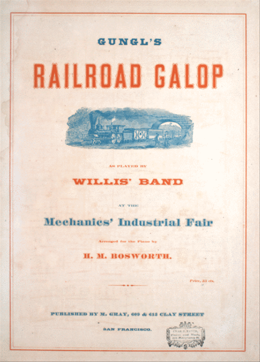 Gungl's Railroad Galop Piano Solo scores gallery preview page 1
