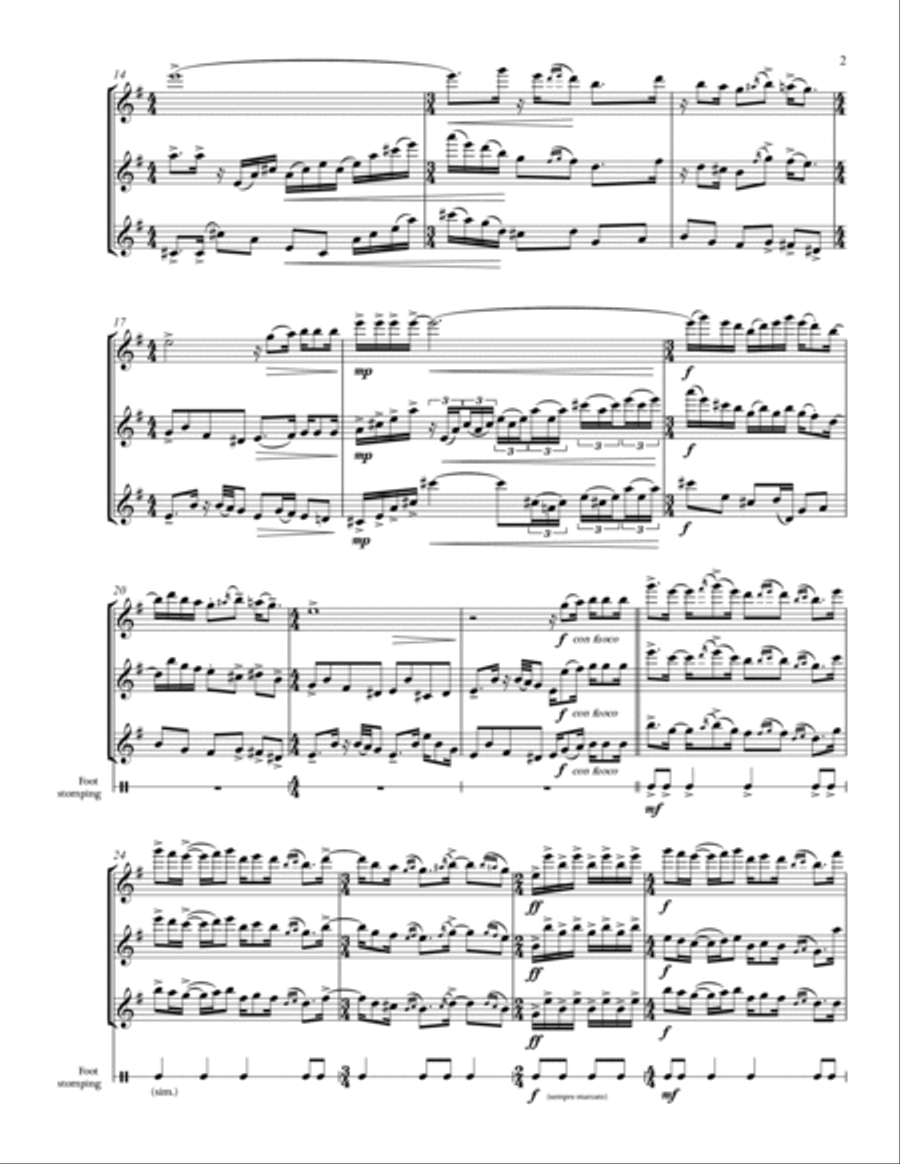 MUSICA PARA UN ANTIGUO GOBERNANTE (Music for an Ancient Ruler) for flute trio Flute Trio scores gallery preview page 3