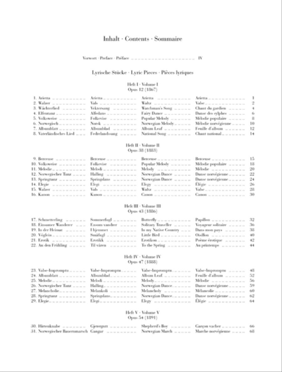 Complete Lyric Pieces Piano Solo scores gallery preview page 2