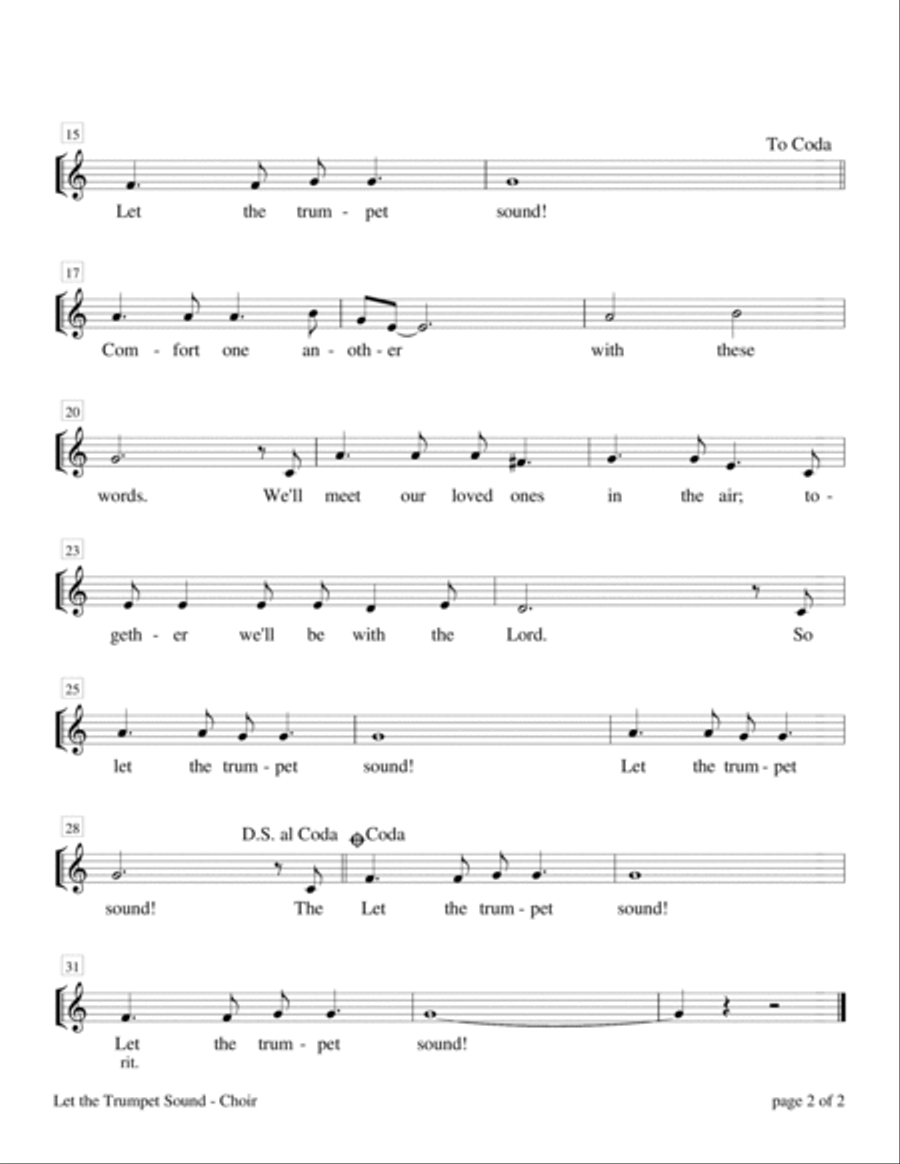 Let the Trumpet Sound Piano, Vocal, Guitar scores gallery preview page 4