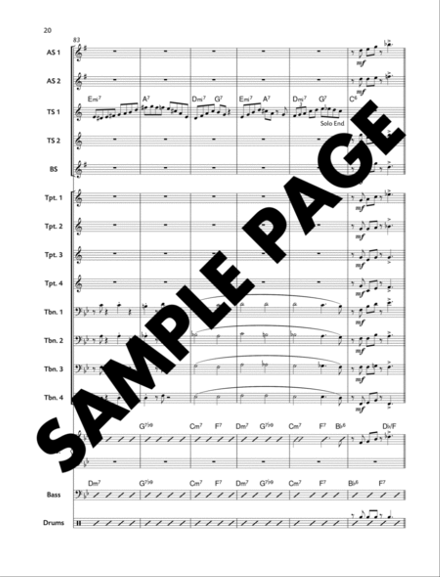 Cupid's Arrow Jazz Ensemble scores gallery preview page 20