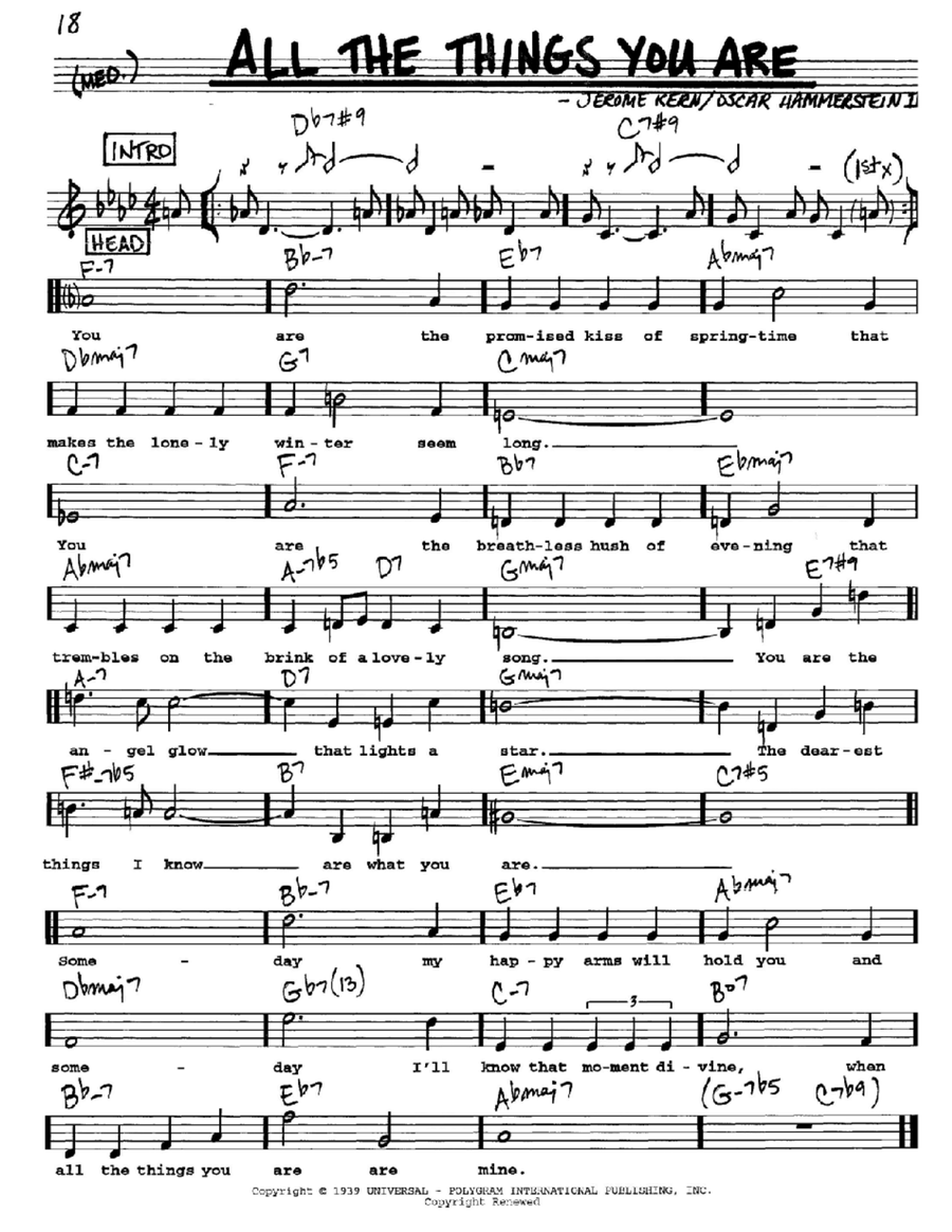 All The Things You Are Voice scores gallery preview page 1