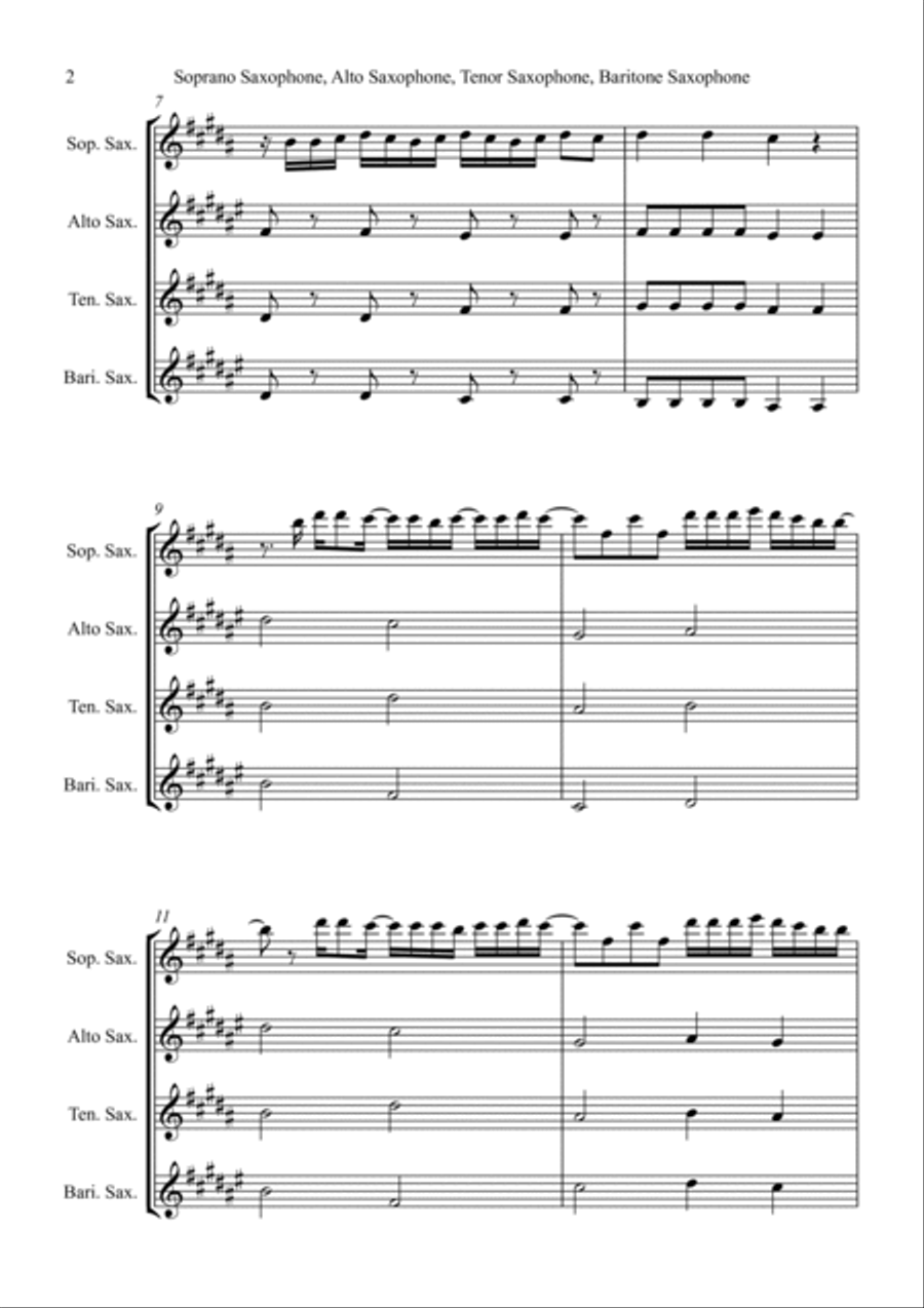 Good 4 U Saxophone Quartet scores gallery preview page 2