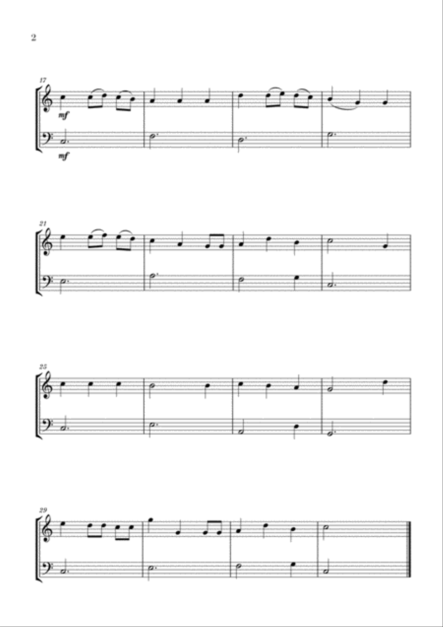 We Wish you a Merry Christmas for Violin and Cello String Duet scores gallery preview page 2
