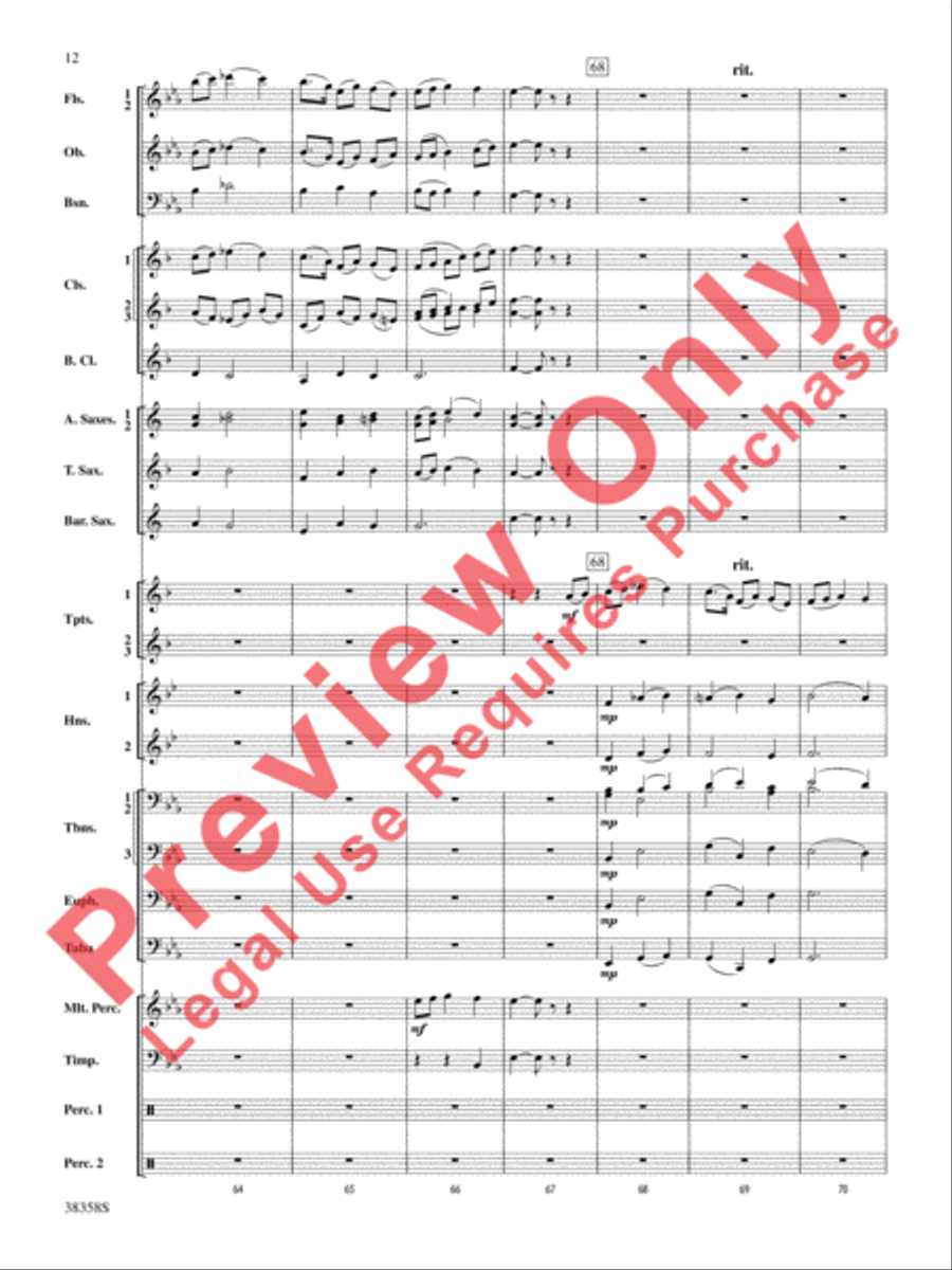 Folksongs from the Eastern Counties Concert Band scores gallery preview page 13