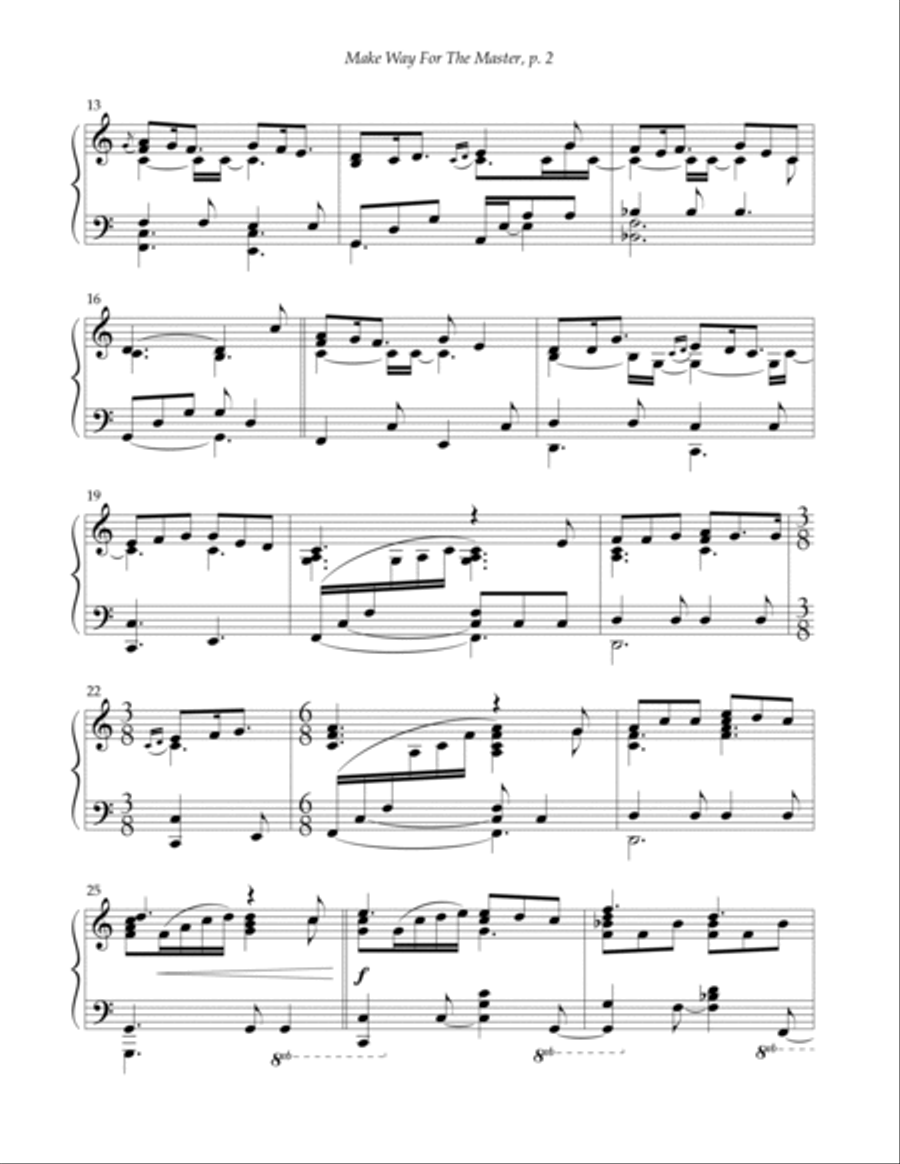 Make Way For The Master Piano Solo scores gallery preview page 2
