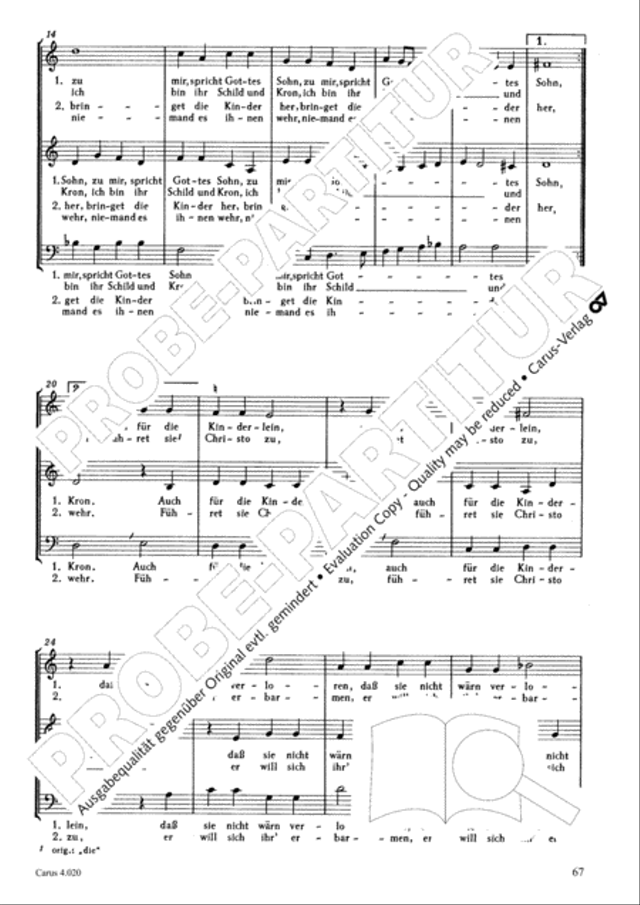 Calvisius: Tricinia. Psalmen und Motetten zu drei Stimmen Choir scores gallery preview page 68