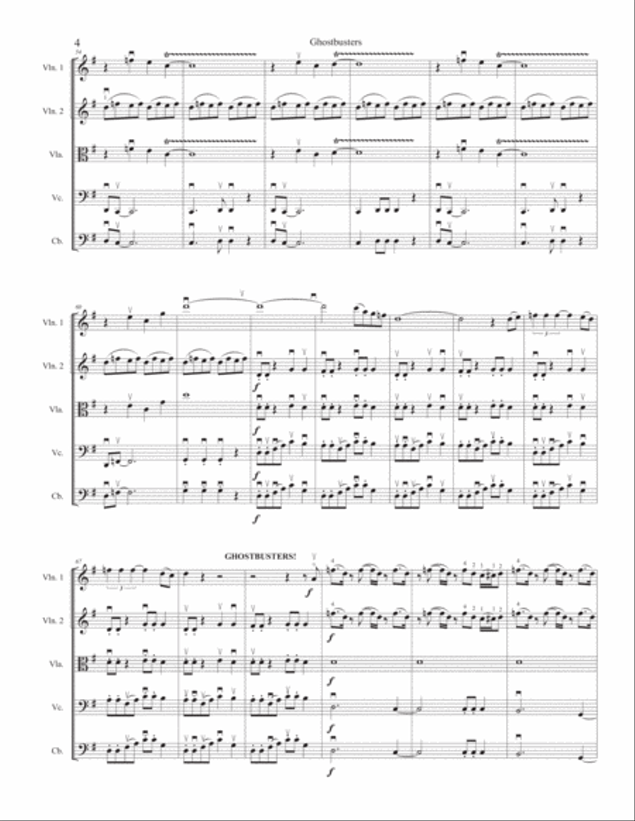 Ghostbusters String Orchestra scores gallery preview page 5