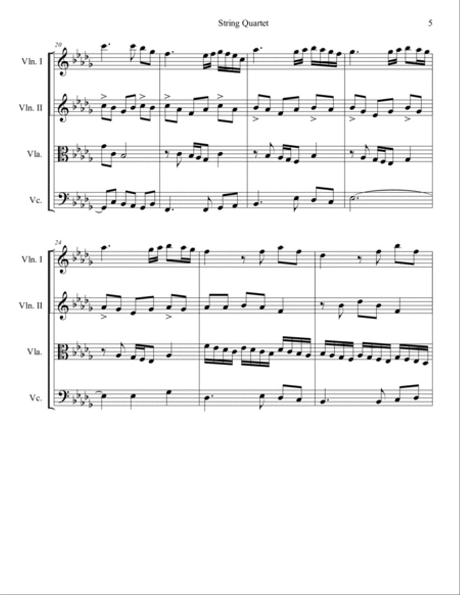 String Quartet no.1 String Quartet scores gallery preview page 5