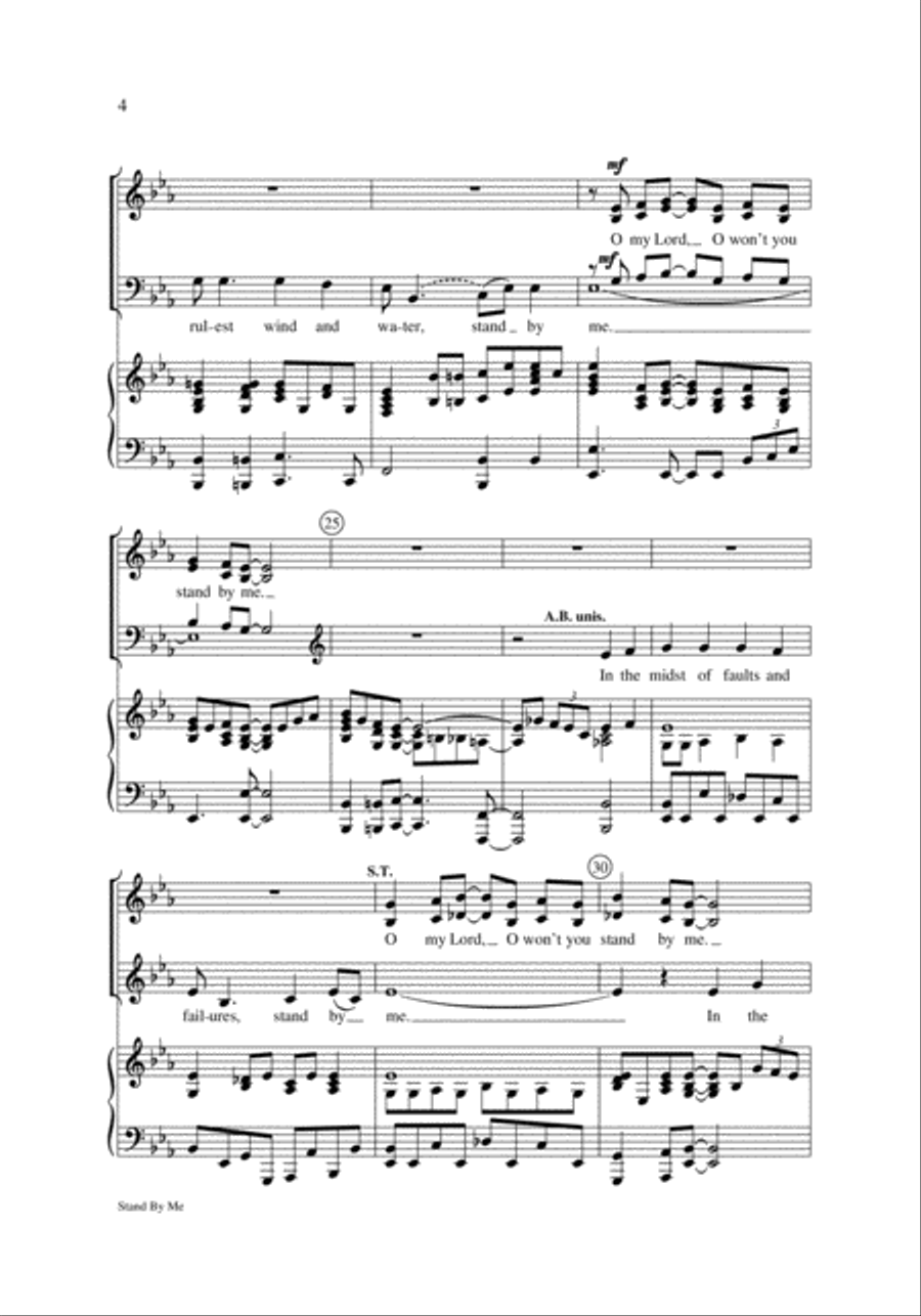 Stand by Me Stand by Me 4-Part scores gallery preview page 4