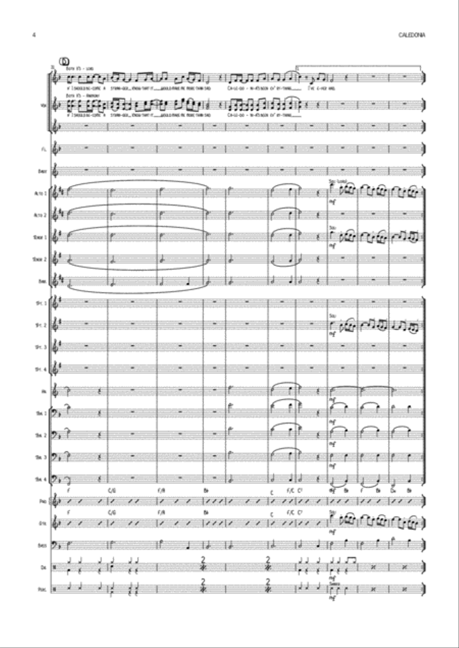 Caledonia Caledonia Jazz Ensemble scores gallery preview page 4