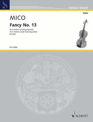 Mico Fancy No.13 For 4 Viols