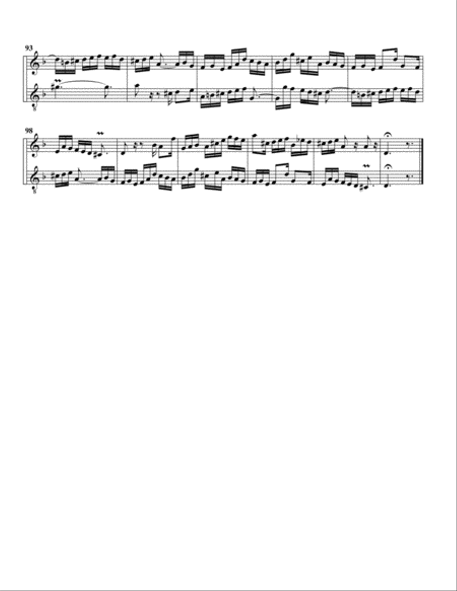 Canon 2 from Art of Fugue, BWV 1080 (arrangement for recorders) Woodwind Duet scores gallery preview page 5