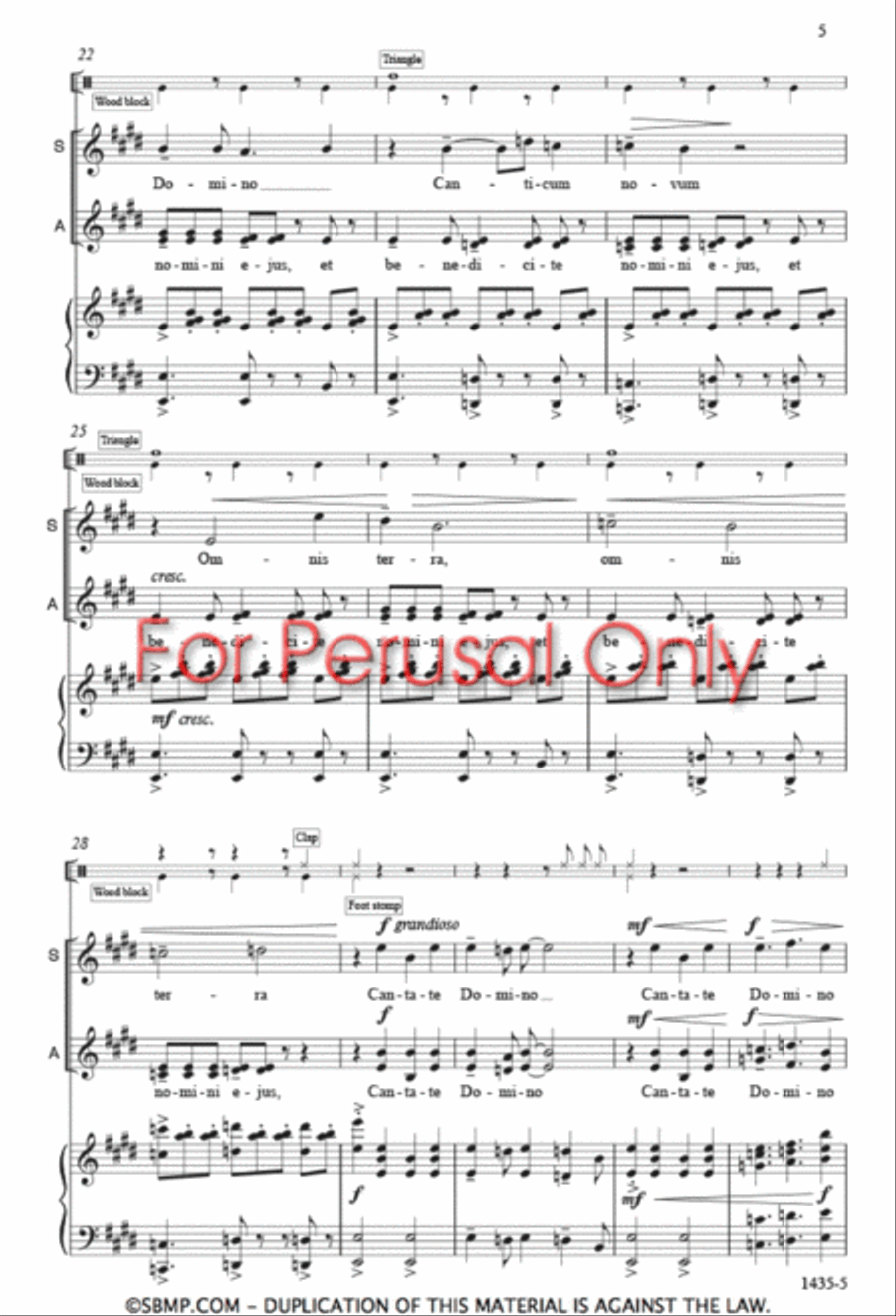 Cantate Domino - SSA Octavo SSA scores gallery preview page 4
