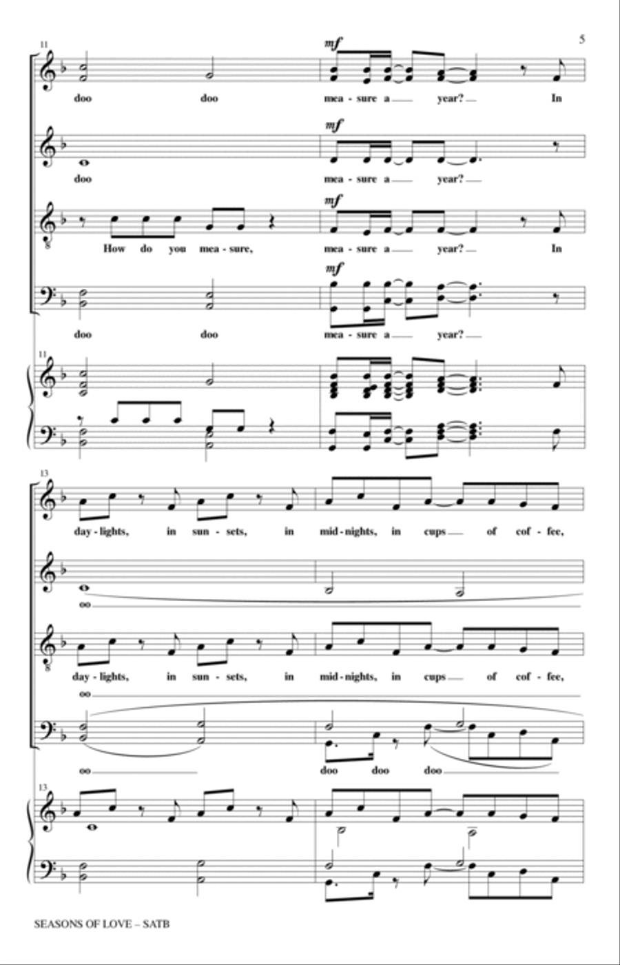 Seasons Of Love (from Rent) (arr. Philip Lawson) 4-Part scores gallery preview page 4