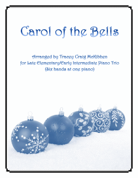 Carol of the Bells (Easy Piano Trio - 1 piano 6 hands) image number null