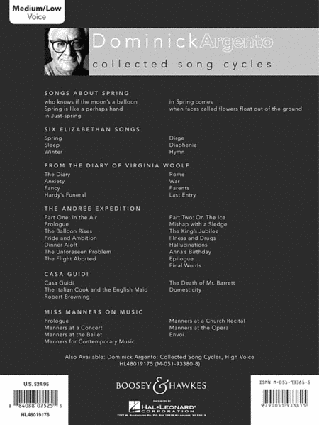 Collected Song Cycles
