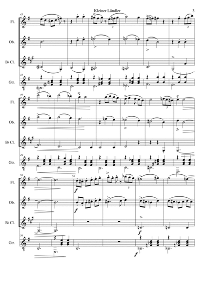 Ländler (Laendler) for flute, oboe, clarinet and guitar image number null