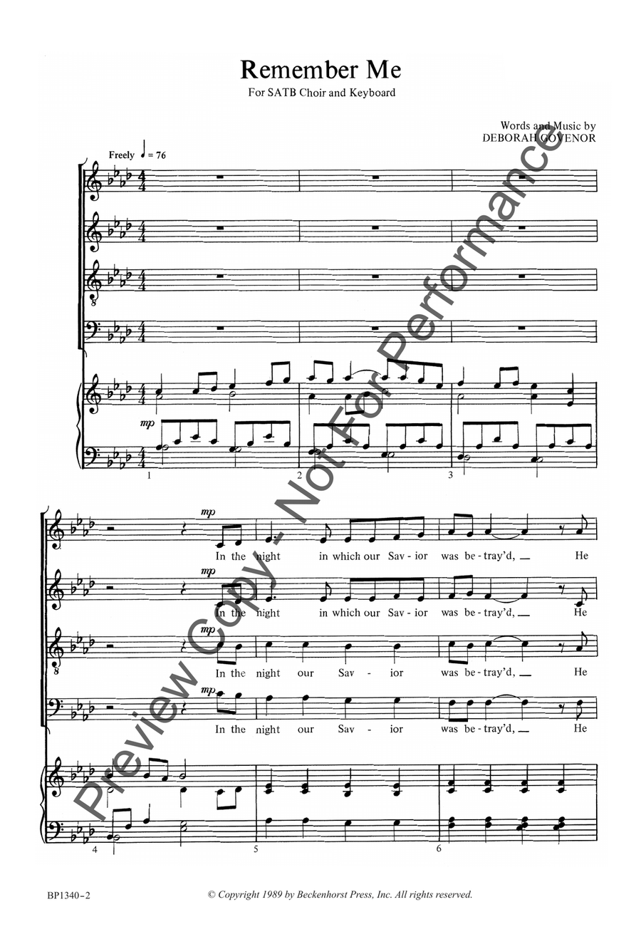 Remember Me 4-Part scores gallery preview page 12