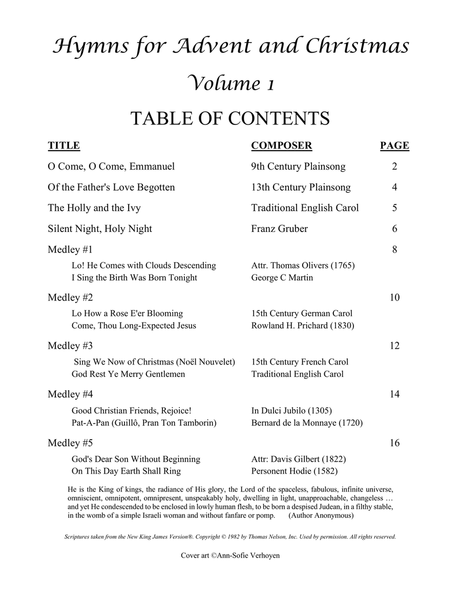 Hymns for Advent and Christmas for Unaccompanied Flute, Volume 1 Flute Solo scores gallery preview page 3
