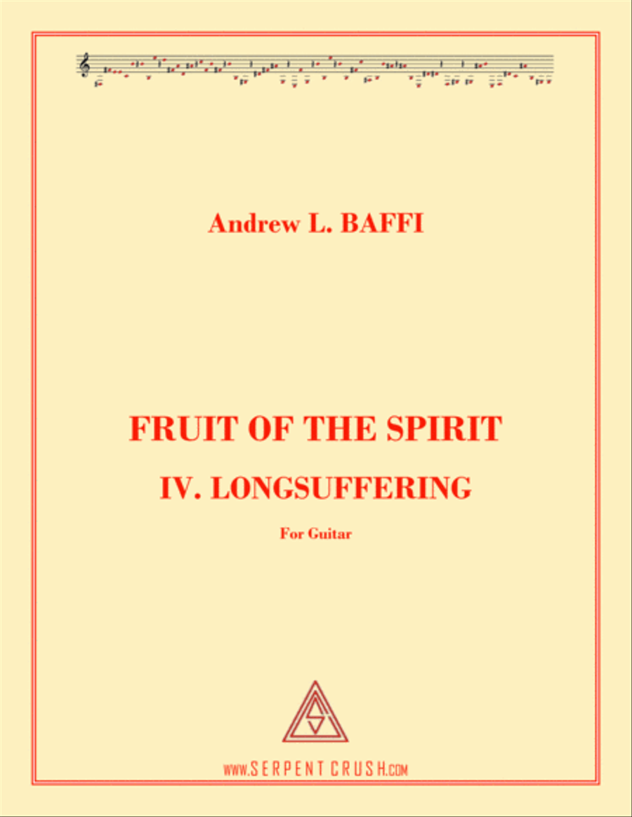FRUIT OF THE SPIRIT: IV. LONGSUFFERING Guitar Tablature scores gallery preview page 1