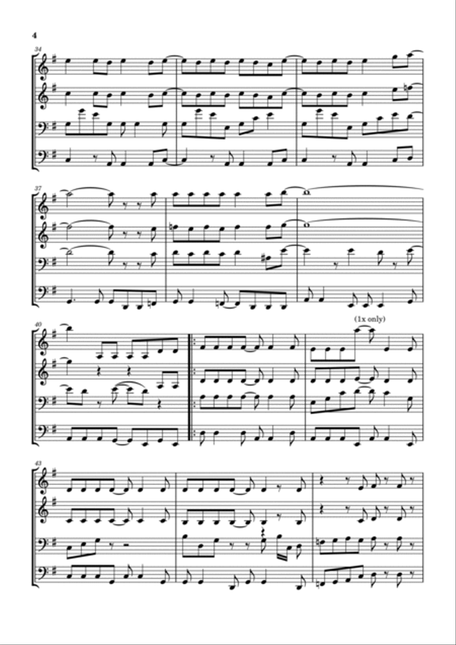 Cinnamon Girl Brass Ensemble scores gallery preview page 5