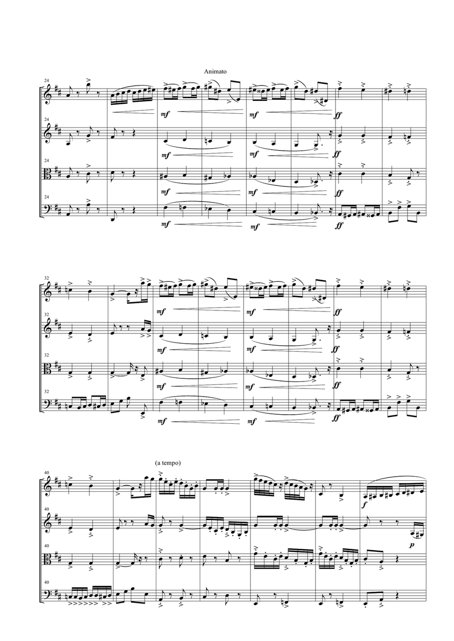 Pomp and Circumstance March No. 1 for String Quartet String Quartet scores gallery preview page 2