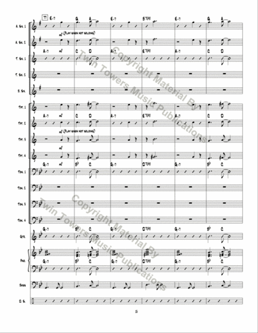 Verteron X Factor Jazz Ensemble scores gallery preview page 16