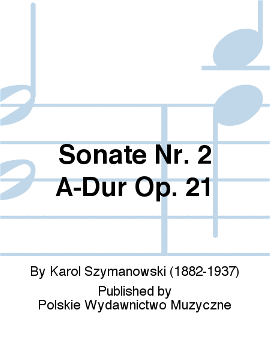 Sonate Nr. 2 A-Dur Op. 21 Piano Solo scores gallery preview page 1