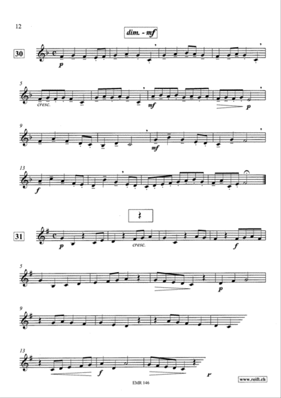 Technical & Melodic Studies Vol. 1 Trumpet scores gallery preview page 12