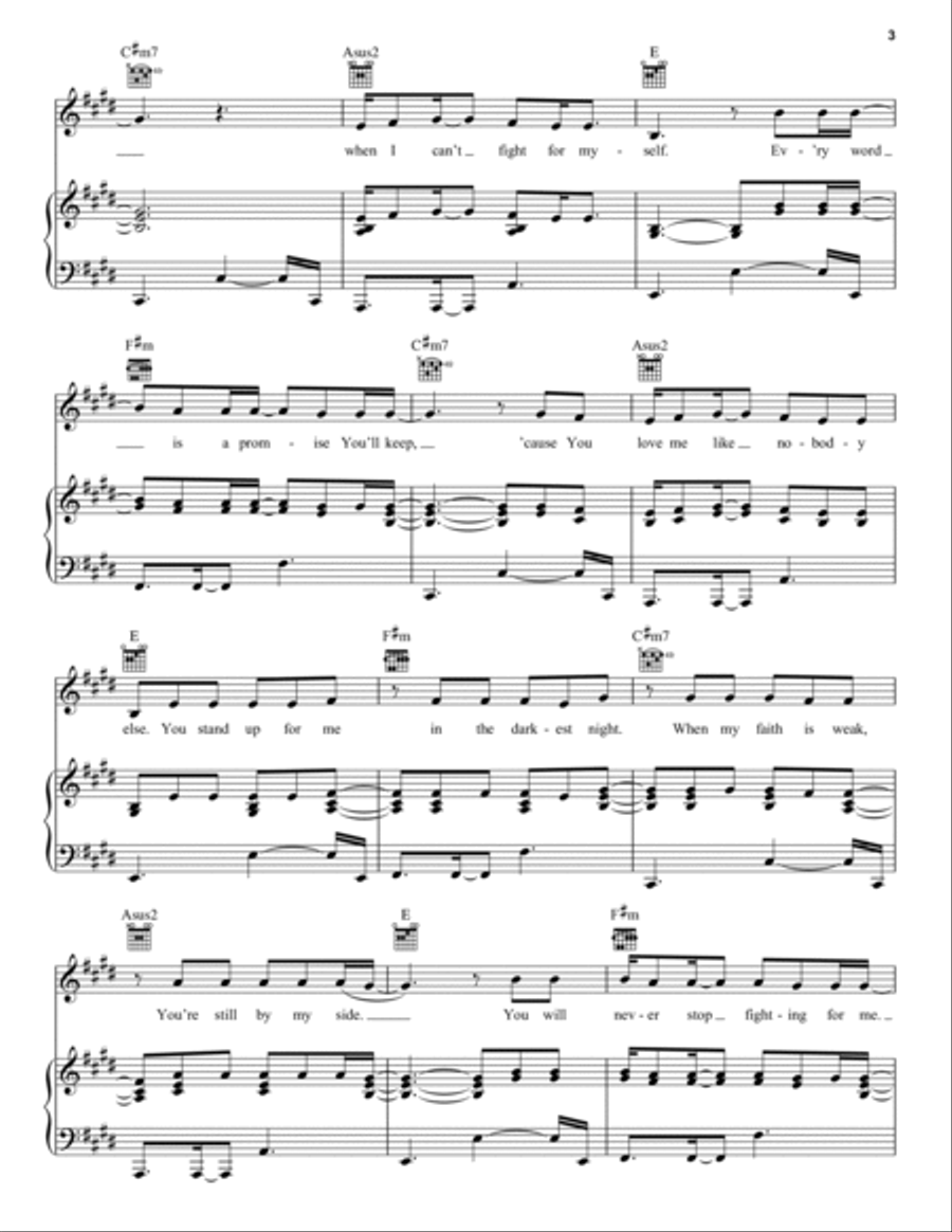 Fighting For Me Fighting For Me Piano, Vocal, Guitar scores gallery preview page 3