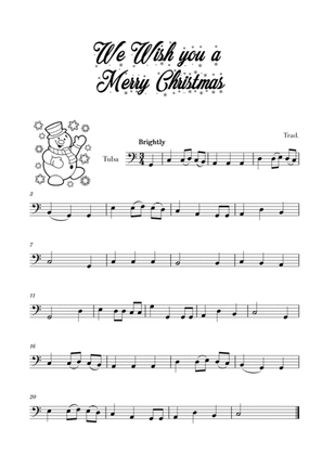 Book cover for We Wish you a Merry Christmas (for Tuba)