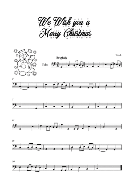 We Wish you a Merry Christmas (for Tuba) image number null