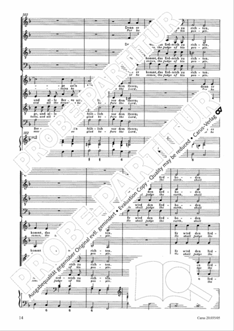 Sing to the Lord a new song (Singet dem Herrn ein neues Lied) 4-Part scores gallery preview page 15