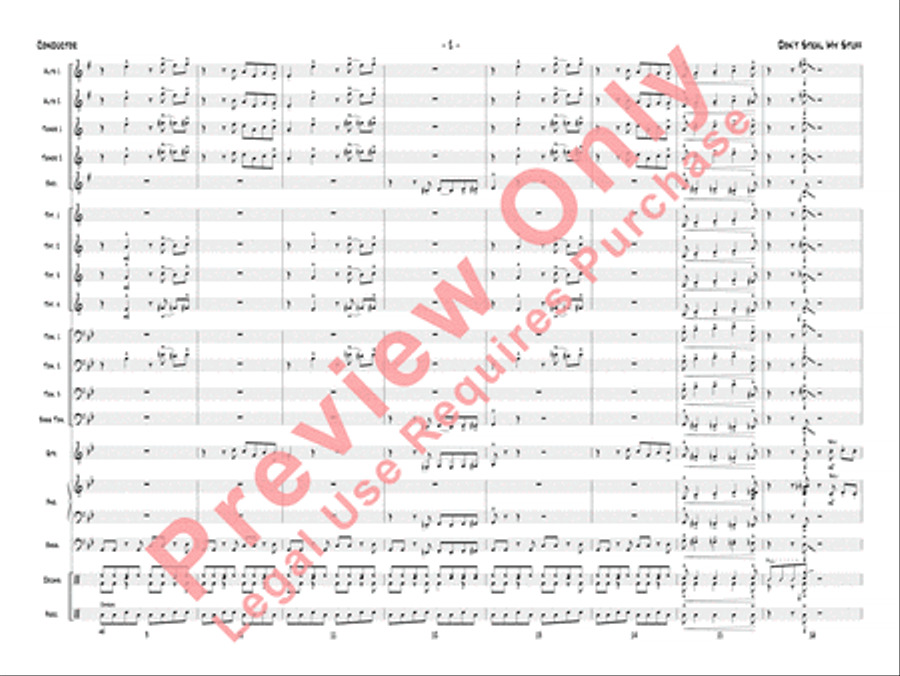 Don't Steal My Stuff Don't Steal My Stuff Jazz Ensemble scores gallery preview page 5