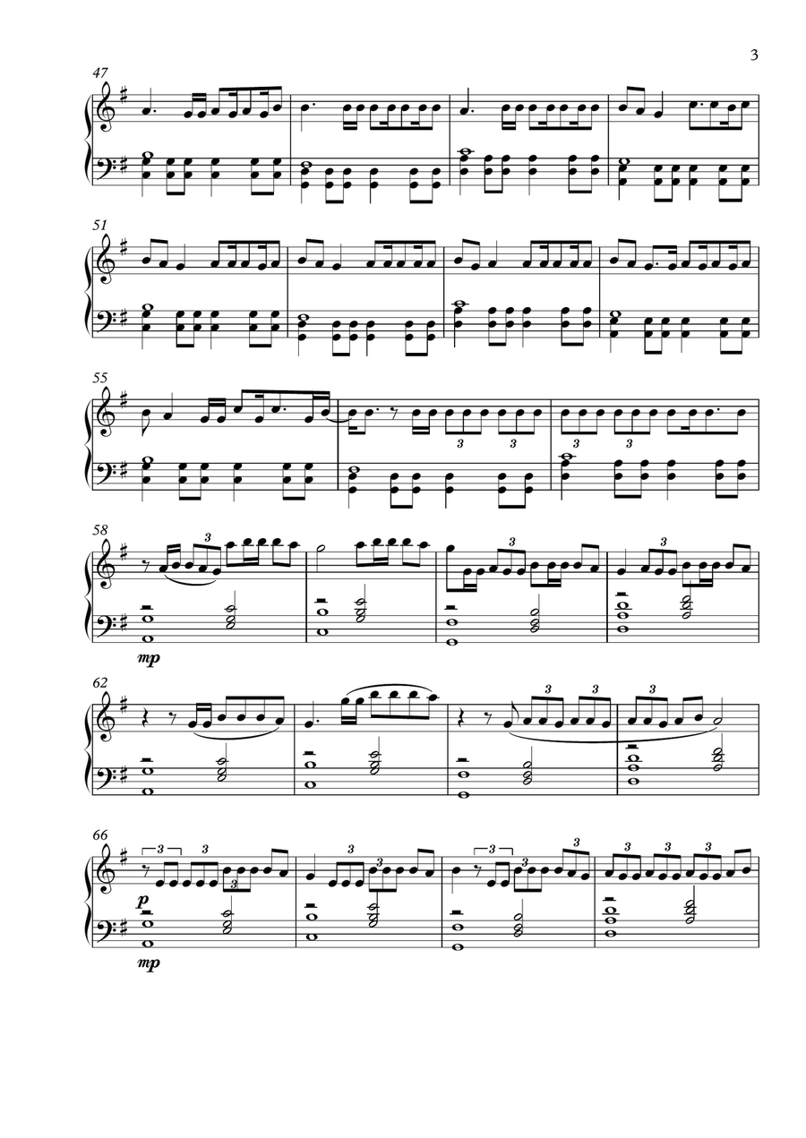Neymar Piano Solo scores gallery preview page 3