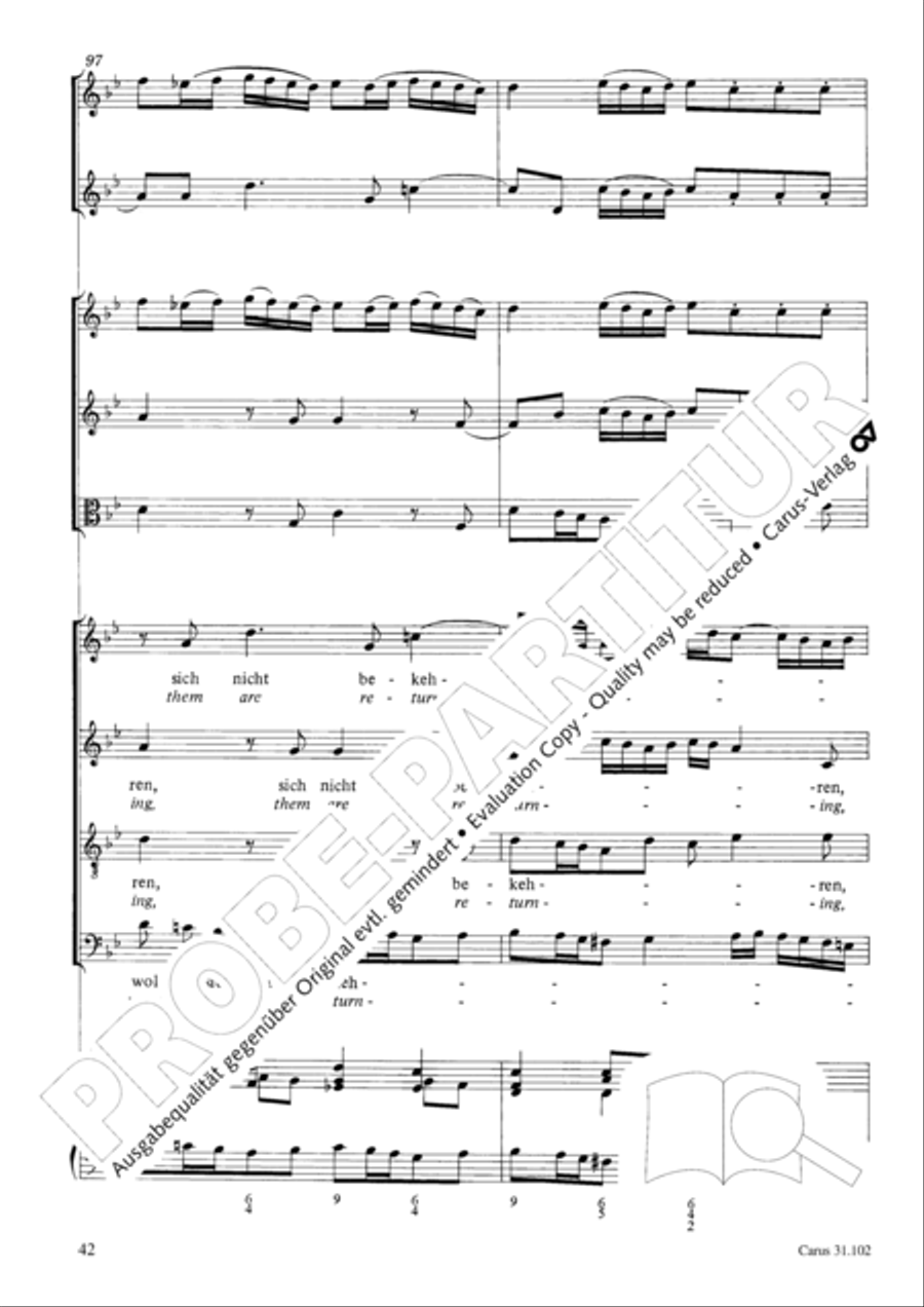Lord God, your eyes are seeing truth in trusting (Herr, deine Augen sehen nach dem Glauben) ATB scores gallery preview page 43
