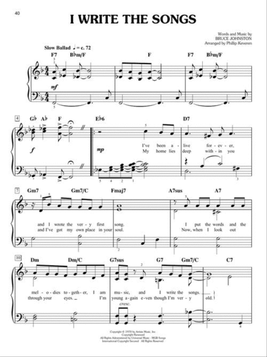 Pop Ballads – Second Edition Easy Piano scores gallery preview page 6