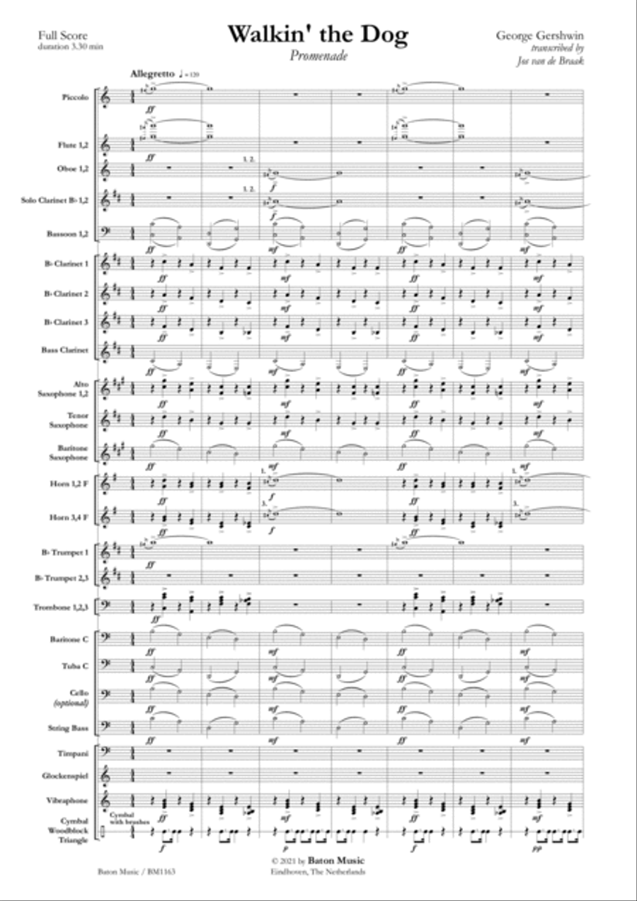 Walkin' the Dog Walkin' the Dog Concert Band scores gallery preview page 2