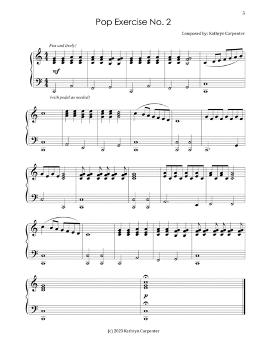 Contemporary, Pop, Rock, and Jazz Finger Exercises for Piano Piano Method scores gallery preview page 3