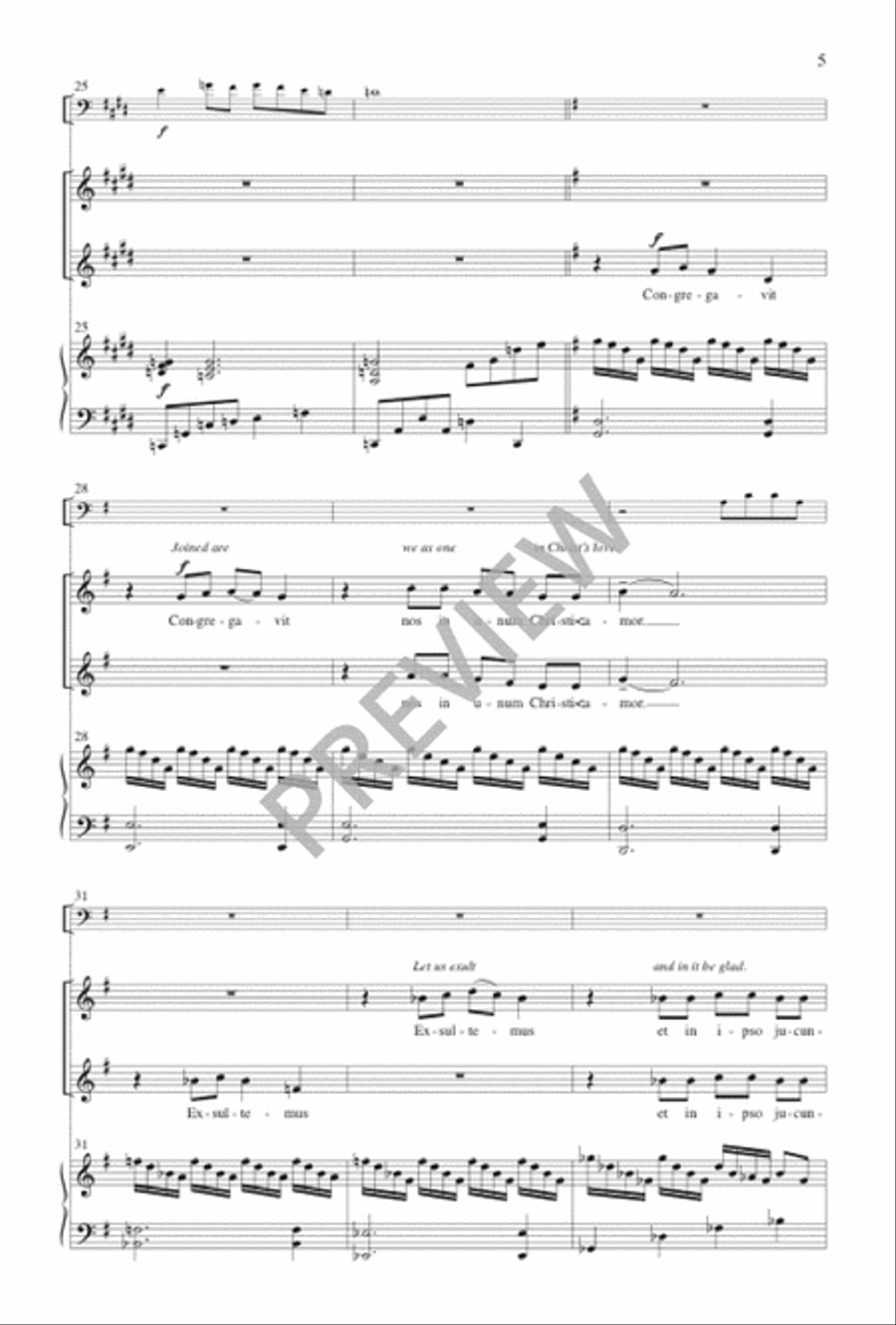 Ubi caritas 2-Part scores gallery preview page 6