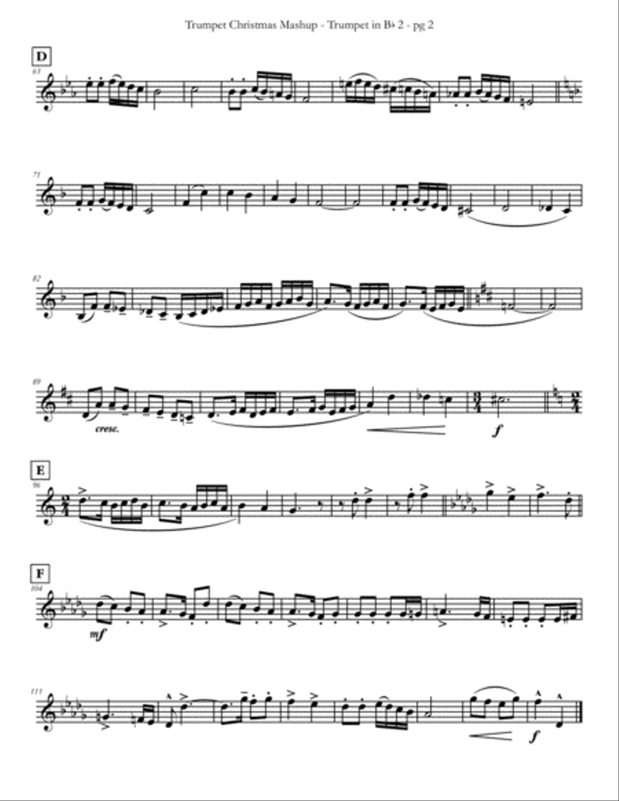 Trumpet Christmas Mashup - Trumpet Trio Christmas Medley Trumpet Trio scores gallery preview page 5