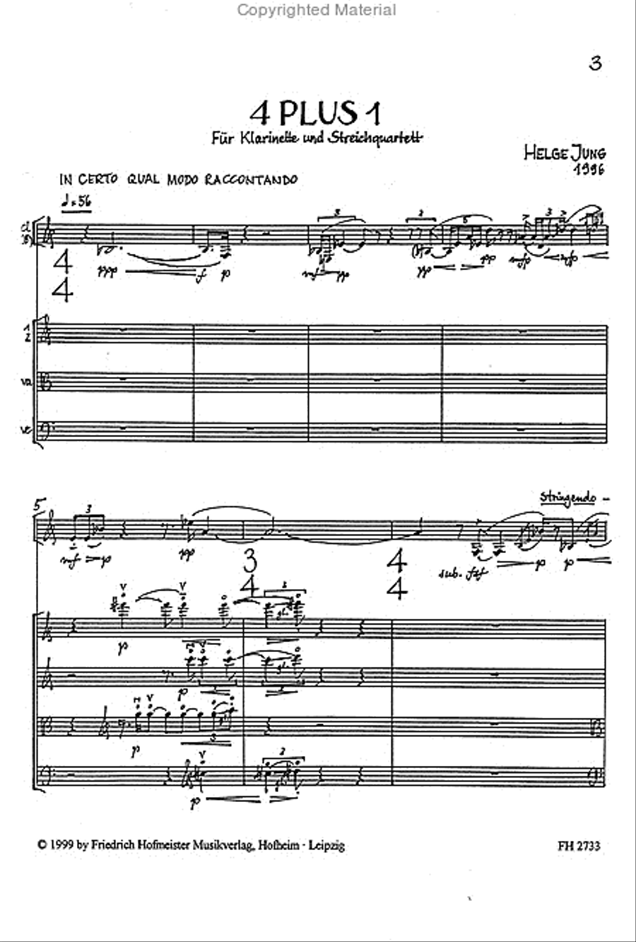 4 PLUS 1 Clarinet scores gallery preview page 2