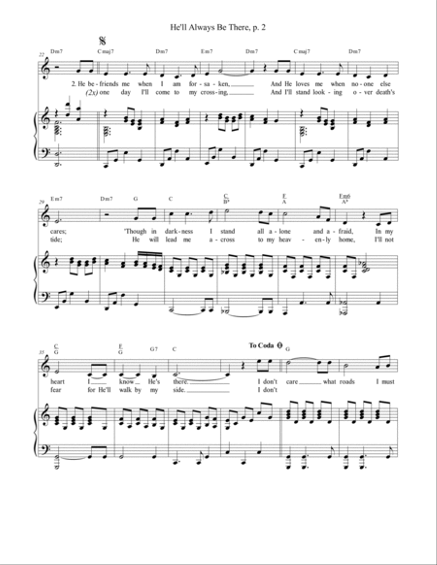 He'll Always Be There Voice scores gallery preview page 2
