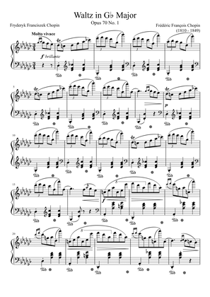 Waltz Opus 70 No. 1 in Gb Major