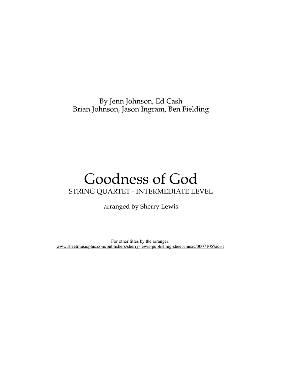 Goodness Of God String Quartet scores gallery preview page 2